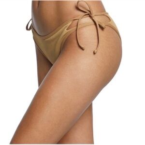 L*Space ridin high ribbed string bikini camel tan S like new